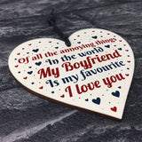 Funny Rude BOYFRIEND Gift Valentines Anniversary Wood Heart Sign