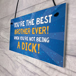 Rude Funny Gift For Brother Hanging Plaque Quirky Brother Gift