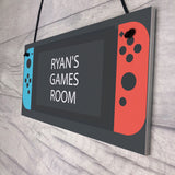 Personalised Gaming Room Sign For Son Christmas Switch Style