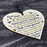 Dad Daddy Gift From Son Daughter Wooden Heart Sign Birthday Gift