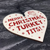 Merry Christmas Turkey Tits Novelty Xmas Friendship Gift