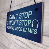 Funny Gaming Sign For Son Brother Dad Hanging Bedroom Sign