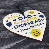 Rude Birthday Gift For Dad Novelty Wood Heart Gift For Him Dad