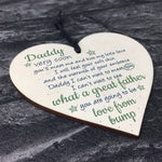 Handmade Heart From Bump Gifts Dad Daddy To Be Father Baby Son