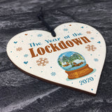 Christmas Tree Decoration Lockdown Memory Gift Wood Heart