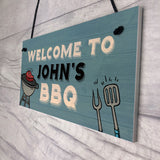 Personalised BBQ Sign For Garden Man Cave Shed Sign Gift For Men