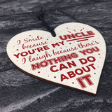 Uncle Birthday Gifts Presents Wooden Heart Plaque Keepsake Gifts