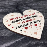 Funny Gift For Boyfriend Girlfriend Husband Wife Wood Heart