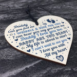 Daddy To Be Gifts From Daughter And Son Wood Heart From Bump