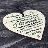 Grandad Gifts For Birthday Christmas Wood Heart Grandad Novelty