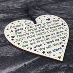 Daddy's Girl Wood Heart Fathers Day Gift From Daughter Thank You