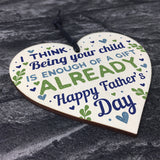 Fathers Day Funny Gifts Wooden Heart Sign Present From Daughter