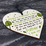 Fathers Day Gift Wooden Heart Fathers Day Card Gift For Dad