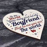 Boyfriend Birthday Christmas Card Gifts Wooden Heart Anniversary