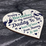 Daddy Gifts Wooden Heart Daddy To Be Birthday Cards From Bump