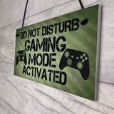 Gaming Sign Hanging Plaque For Boy Bedroom Man Cave Games Room