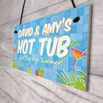 Personalised Hot Tub Sign Accessories Novelty Garden Plaque Shed