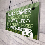Gaming Sign Novelty Gamer Gift For Son Brother Boys Bedroom