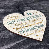 Daddy Dad To Be Present From Bump Baby Shower Wooden Heart