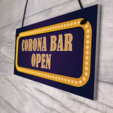 Home Bar Man Cave Pub Sign CORONA BAR OPEN Neon Effect