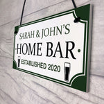 PERSONALISED Home Bar Hanging Sign Garden Plaque Man Cave