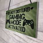 Gaming Sign Do Not Disturb Plaque Gamer Gift Boys Bedroom Decor
