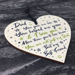 Dad Daddy Gifts From Daughter Son Wood Heart Fathers Day Gift