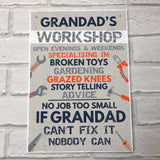 Grandads Workshop Fathers Day Gifts Garage Shed Dad Gift Sign